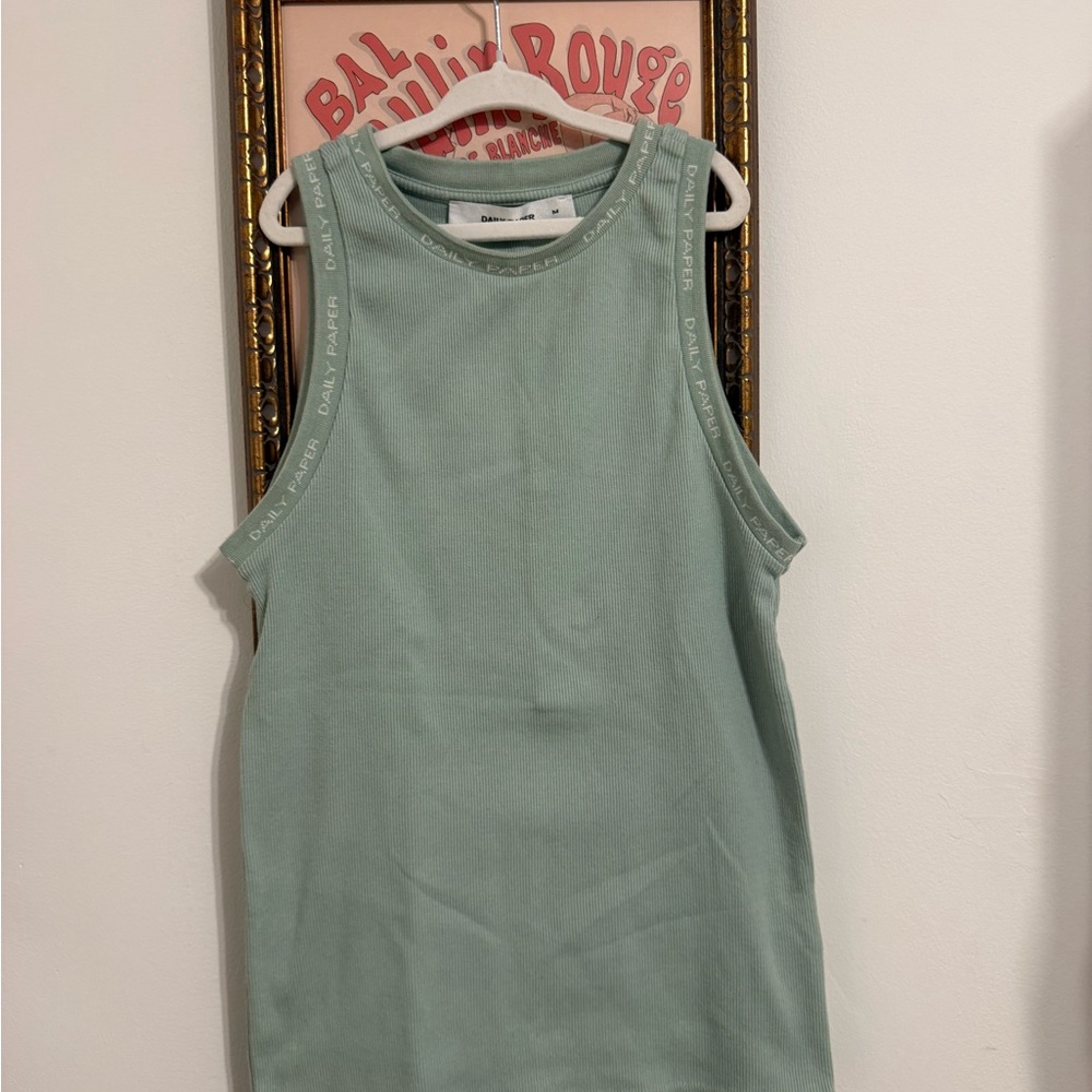 Daily Paper Sage Green Ribbed Tank and Skort Set